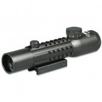 Sun Optics USA 4x28 Tactical Rifle Scope Mil-Dot Illuminated Reticle Tri Rail Matte Black CS12RM428IR